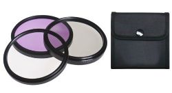 Nikon D90 High Grade Multi-Coated, Multi-Threaded, 3 Piece Lens Filter Kit (77mm) Made By Optics