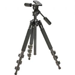 Velbon EL Carmagne 540 Carbon Fiber Tripod Legs (Black) with PH-250B 3-Way Panhead - Supports 25 lb (11.3 kg)