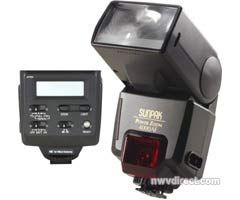 Sunpak 040N Power Zoom Flash with LCD For Nikon D Series