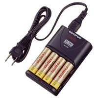 Olympus B-90SU AA NiMH (2300mAh) Batteries (4-Pack) with 4-Hour Charger (100/240v)