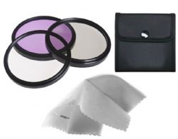 Nikon D5100 High Grade Multi-Coated, Multi-Threaded, 3 Piece Lens Filter Kit (67mm) Made By Optics + Nwv Direct Microfiber Cleaning Cloth. 