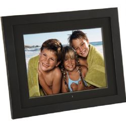 Sunpak 8 Inch Digital Photo Frame - Black Wood