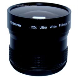 Digital 0.22x Wide Angle/Fisheye Lens For Video & Digital Thread Sizes 43/46/52/55 & 58mm (Black Finish)