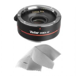 Canon EOS Rebel XSi 2x Teleconverter (4 Elements) + Nwv Direct Microfiber Cleaning Cloth. 