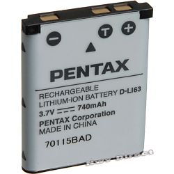 Pentax D-LI63 Rechargeable Lithium-Ion Battery (3.7V, 740mAh) for Pentax Optio M30, T30 & W30 Digital Cameras