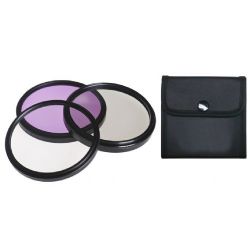 Canon Powershot G16 High Grade Multi-Coated, Multi-Threaded, 3 Piece Lens Filter Kit (58mm) Made By Optics + Lens Adapter